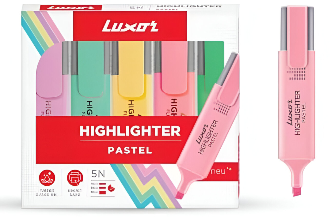 Luxor Highlighter Pastel Pen 5 pc -